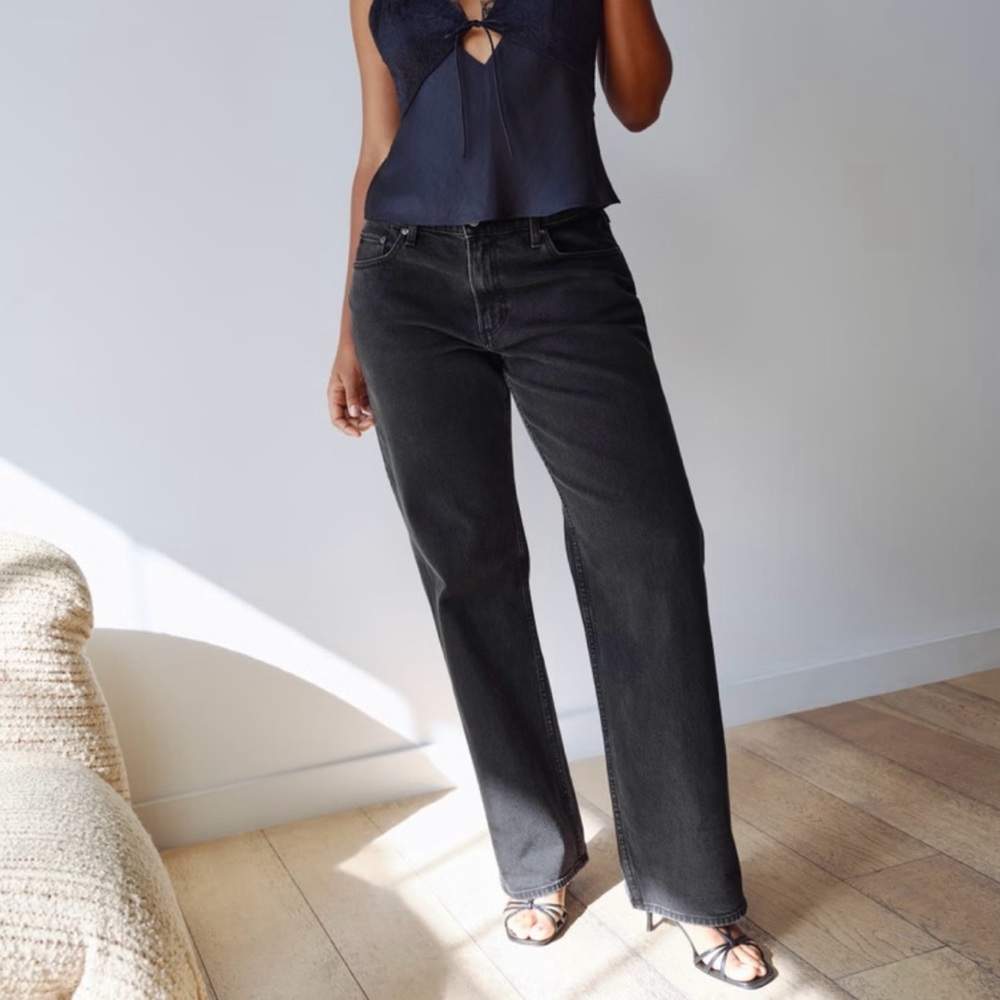 Abercrombie Curve Love Low Rise Baggy Jeans 27 Long